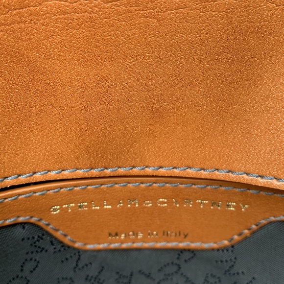 Stella McCartney Grey Faux Crocodile Oversized Flap Clutch - Picture 6 of 8